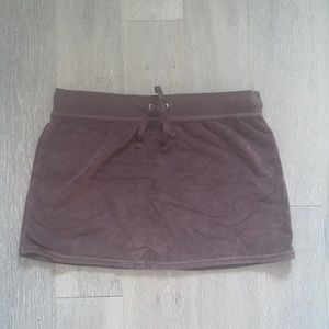 Y2K Brown Terry Mini Skirt